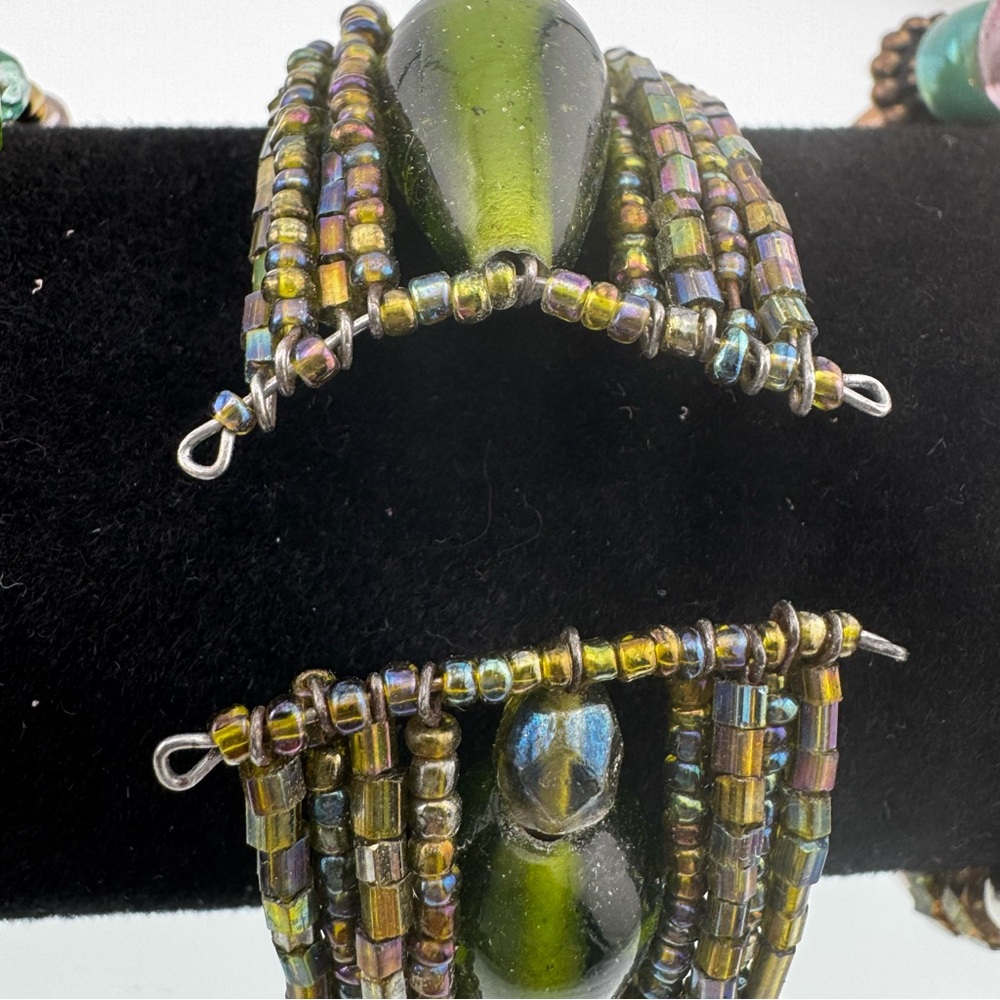 4 Wrap Elegant Beaded Bracelet Set Crystal, Glass, Acrylic - Picture 8 of 10